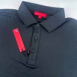 Redvanly Riley Polo Mens Large Tuxedo Black White R2402 Performance Golf Shirt
